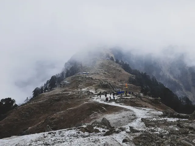 Winter mist on the Triund ridge, Dharamshala