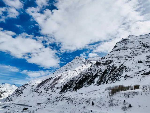 Aerial view of snow-capped Himalayas