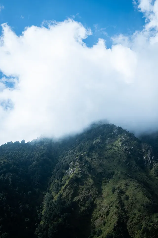 Clouds over the hills of Kareri